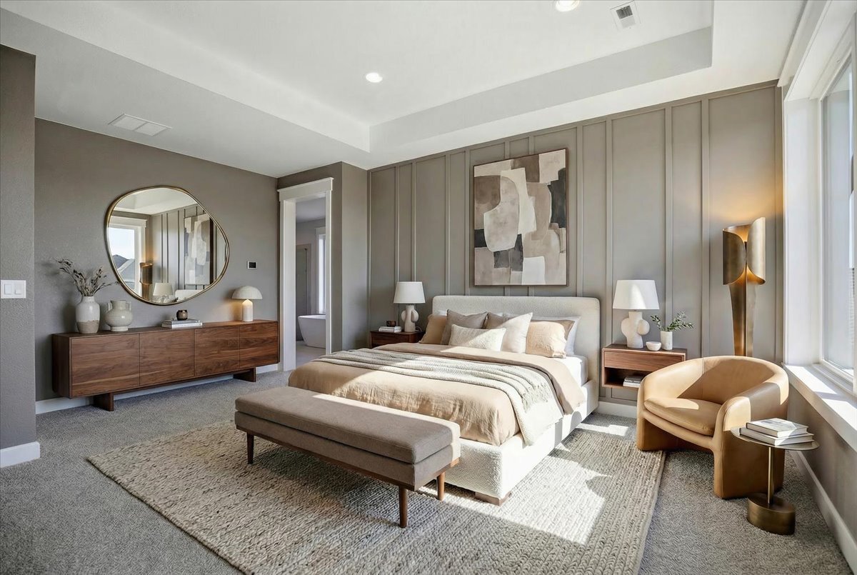 Primary Bedroom with sample furnishings