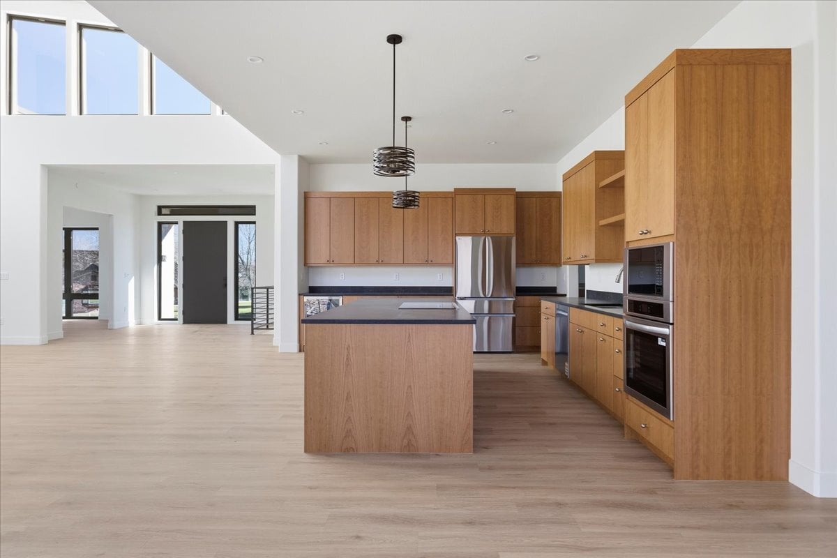 Plan 4977 kitchen view from dining area