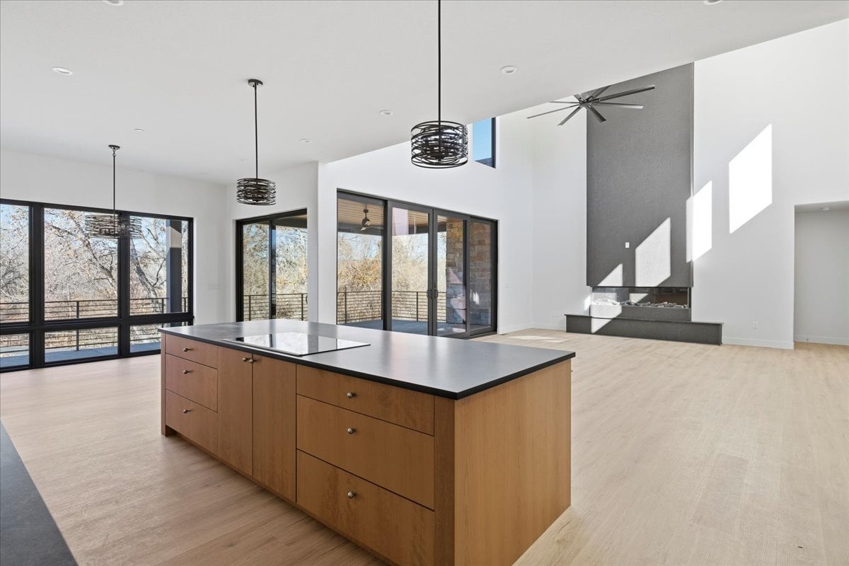 Plan 4977 kitchen into great room