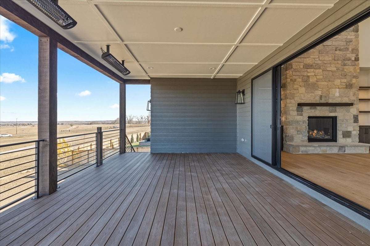 large deck for entertaining