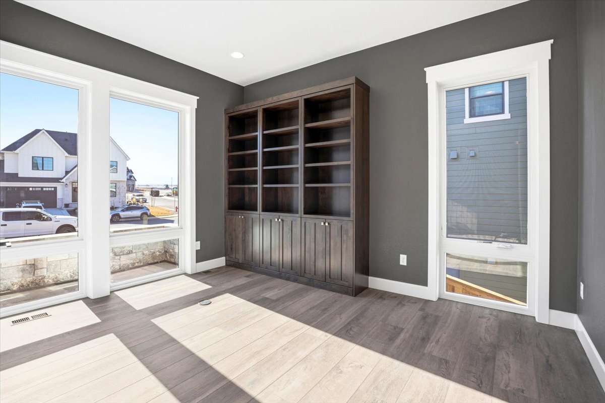 Plan #3964 - main-floor study with built-in bookcase