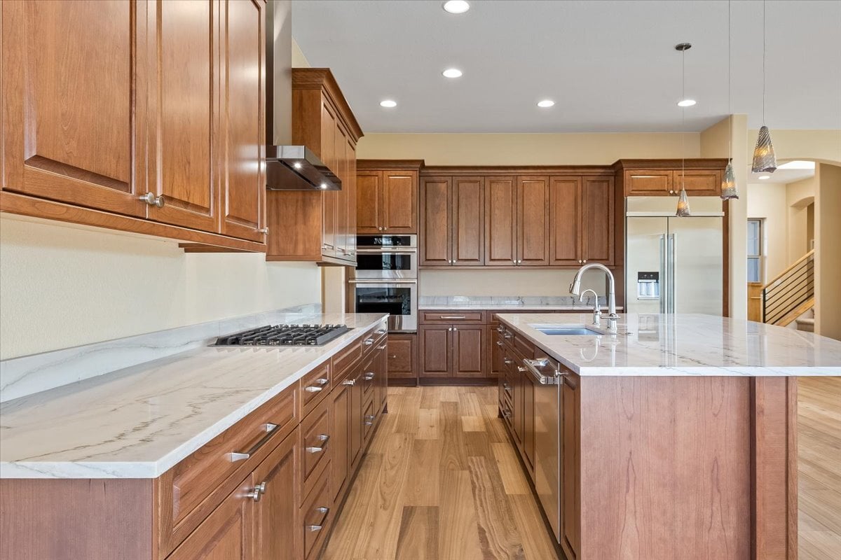 view of kitchen facing cabinets