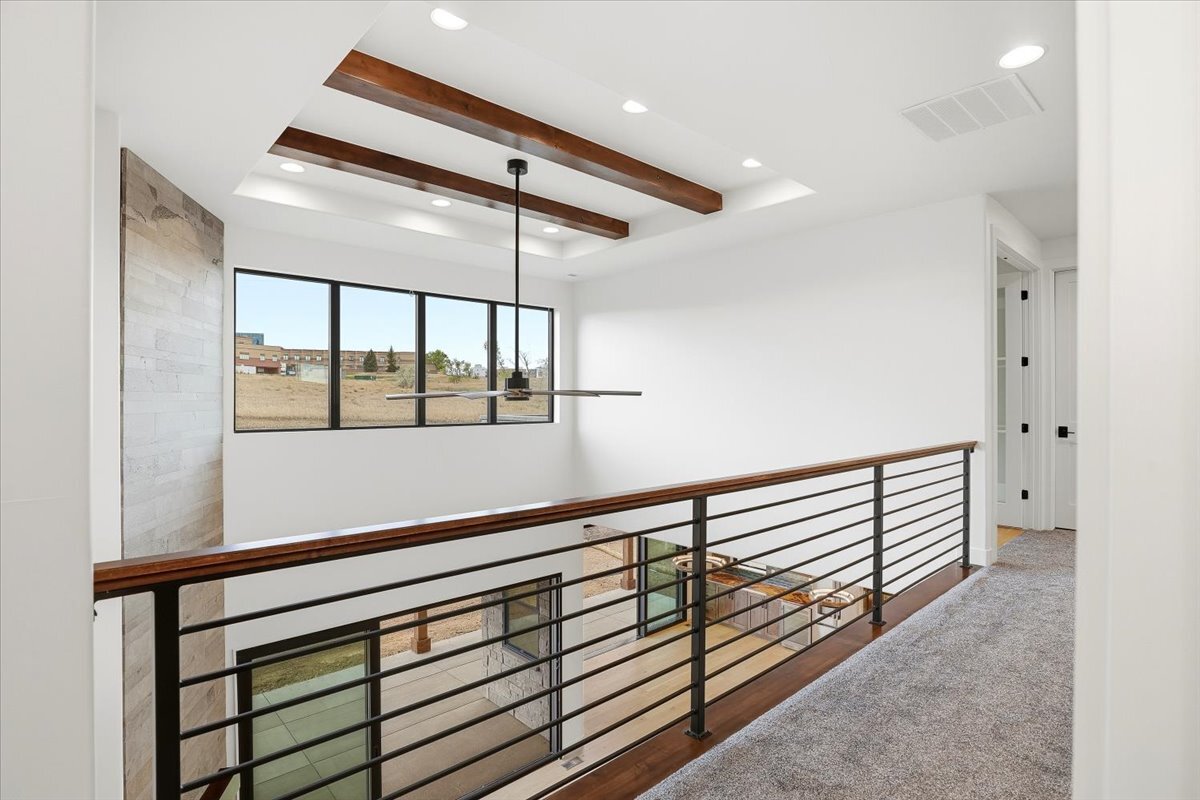 Plan 3461 second floor overlook into great room