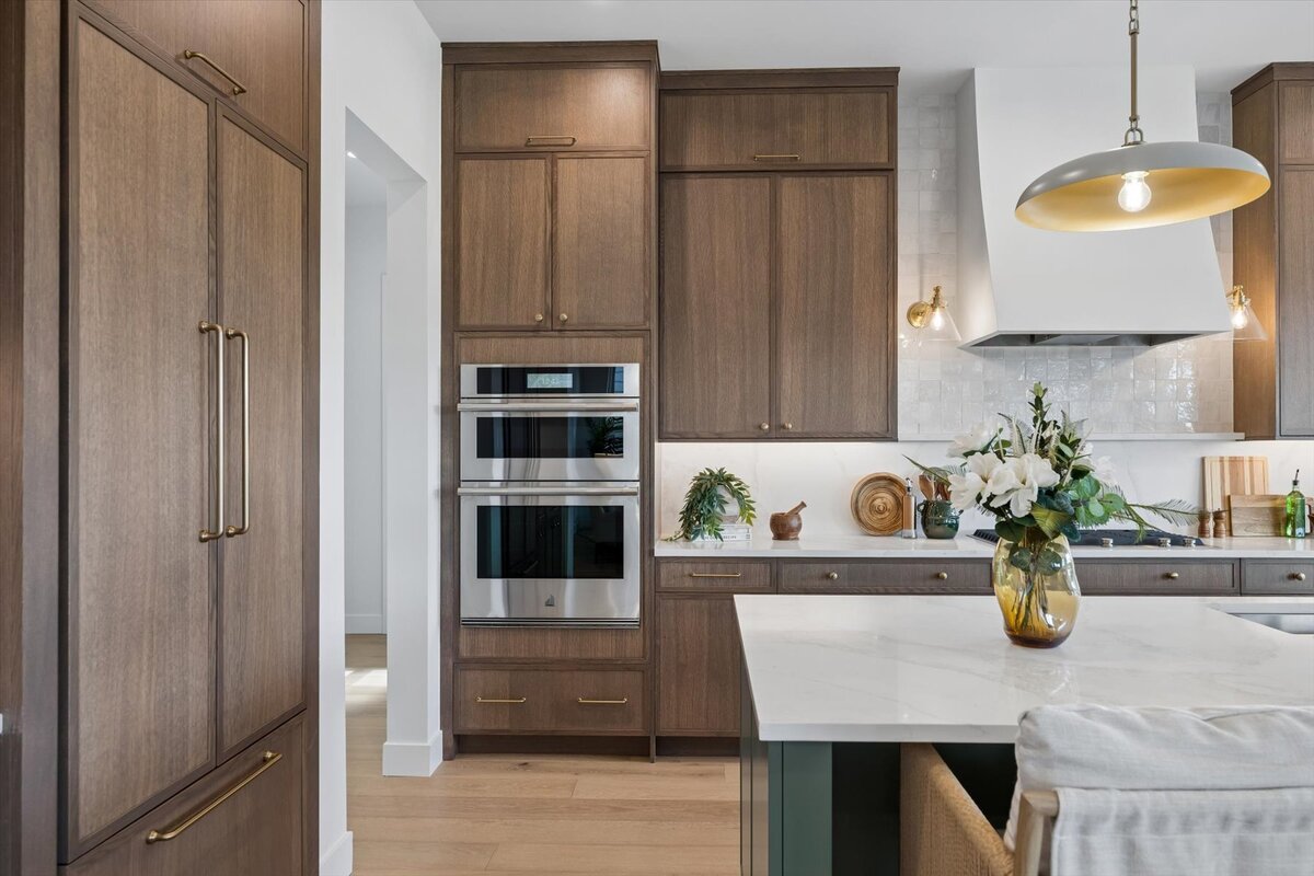 Sheffield Plan 3481-paneled refrigerator and custom cabinetry