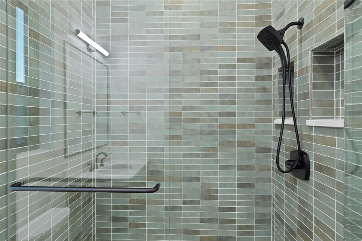 close-up of shower detail