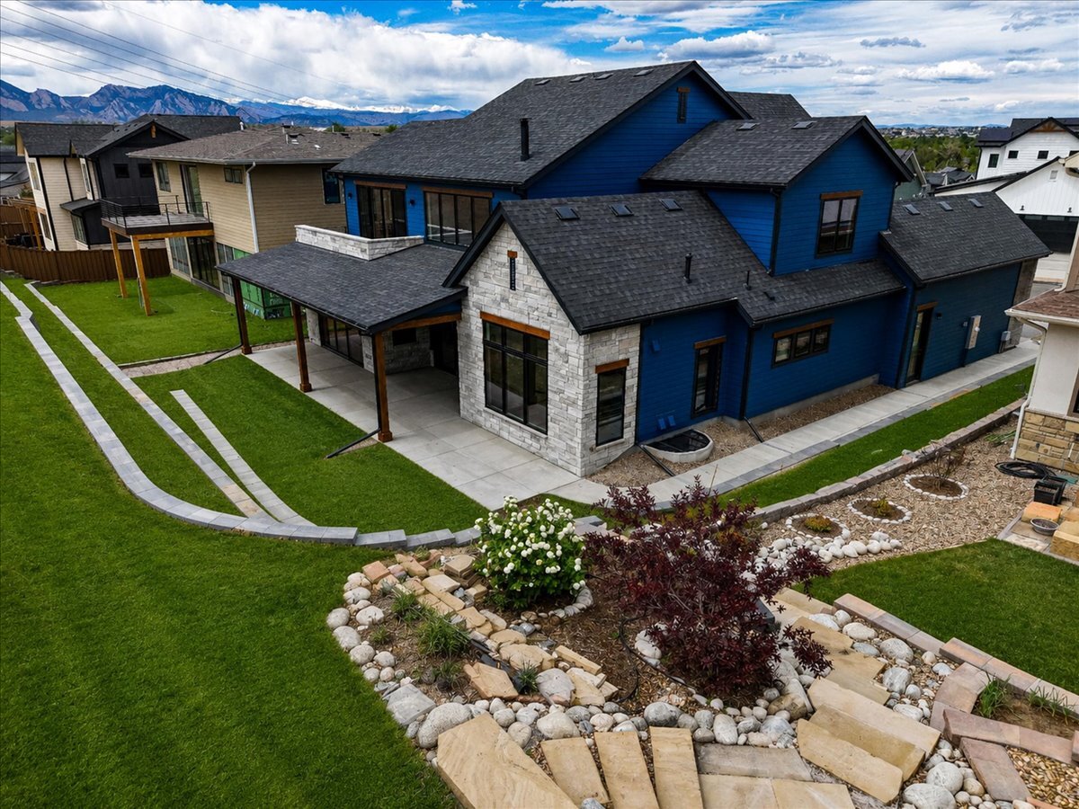 Plan 3461 exterior side rear of home in Louisville, CO