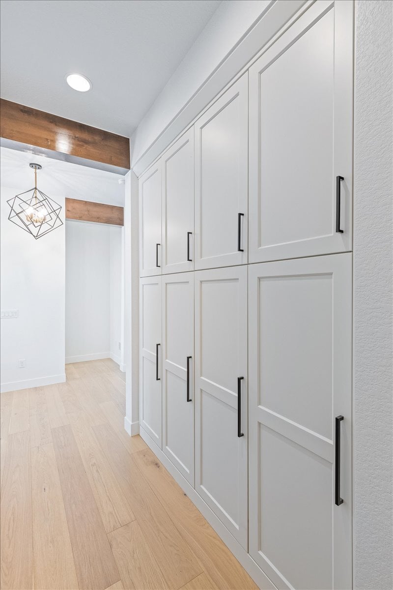 hall of cubbies near entry