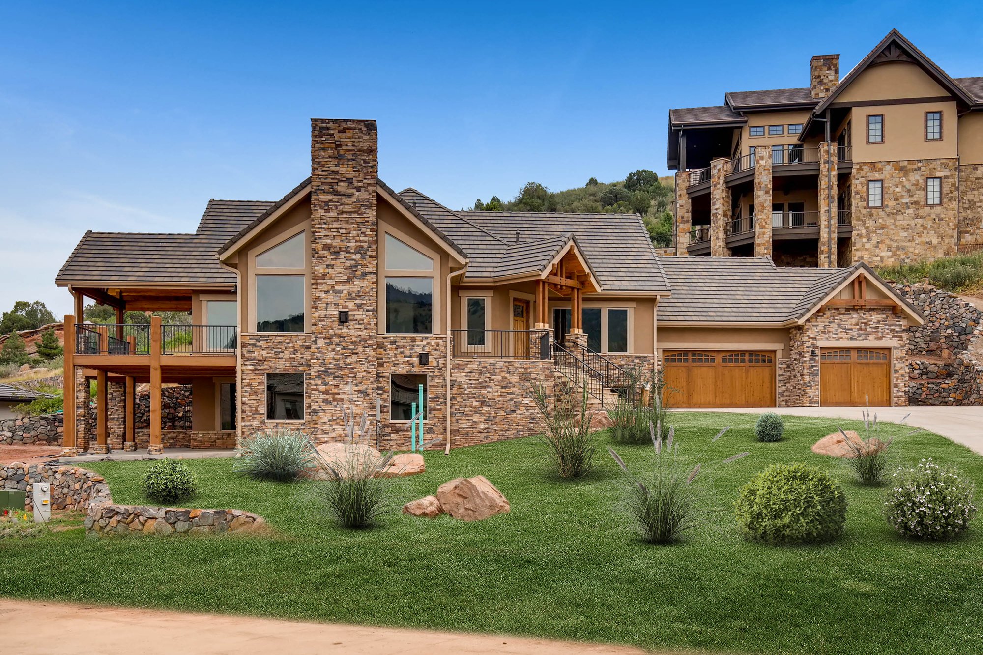 Exterior of luxury custom home by Sheffield Homes in Denver, CO