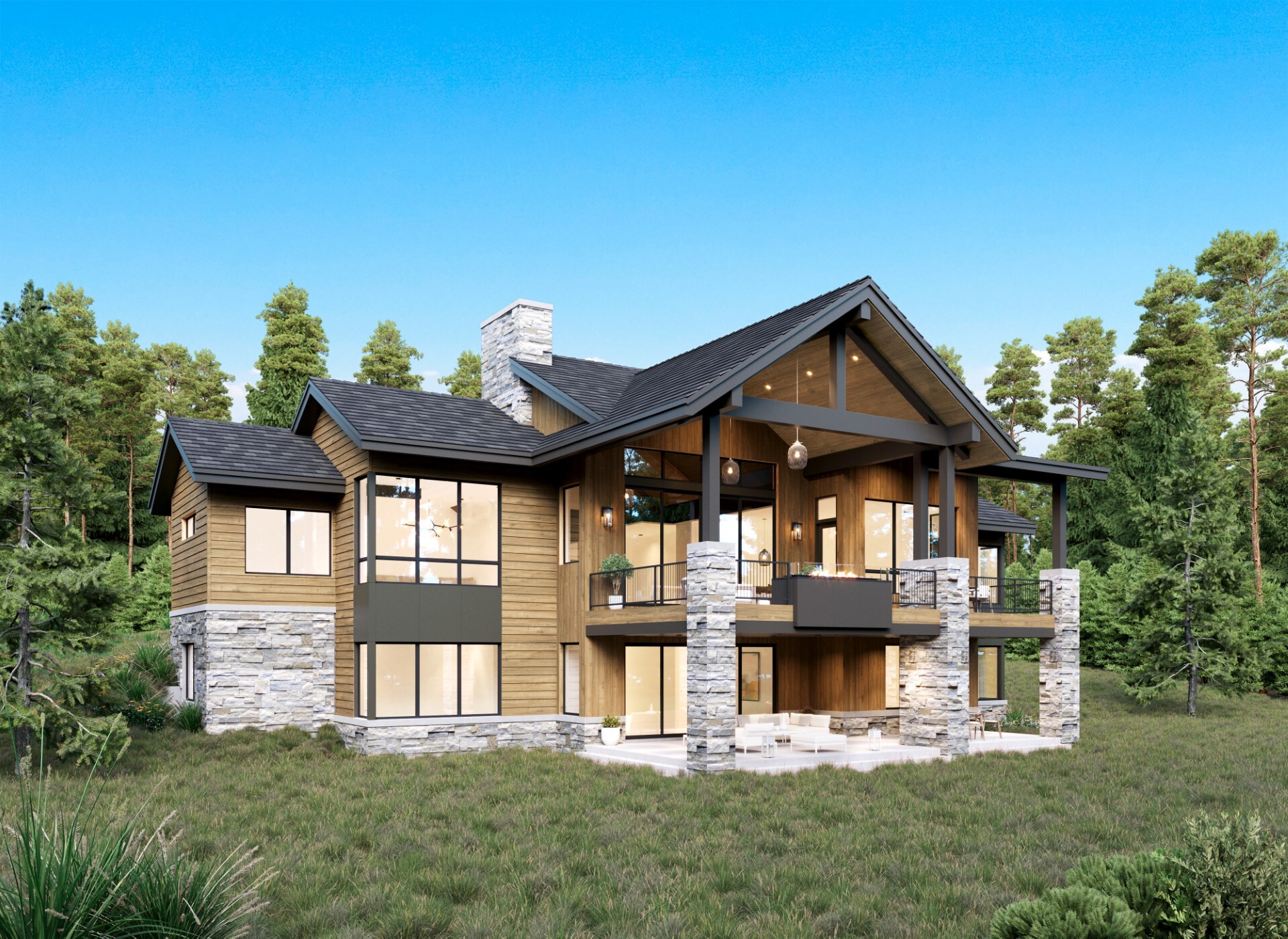 Final  3D Rear Rendering-30 Snow Ridge Dr