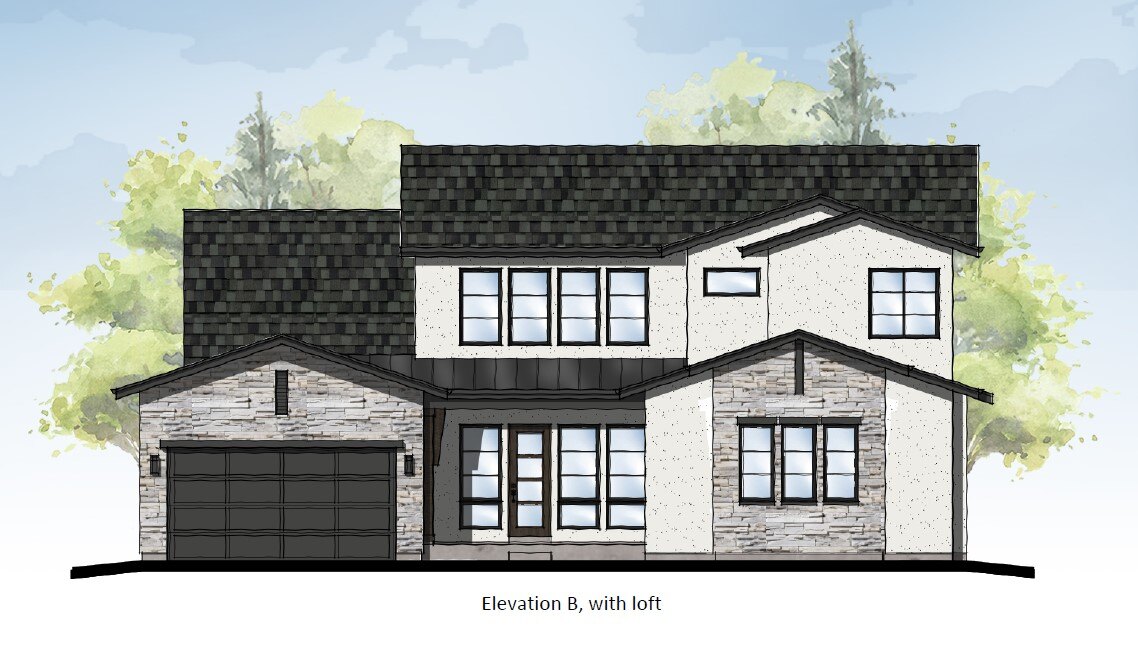 Carr Estates Plan 2715 with loft-Elev B rendering